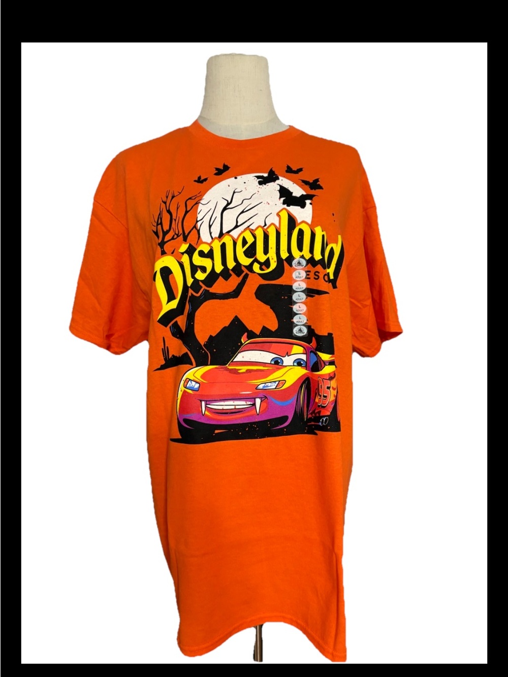 Disney Park Disneyland resort Pixar Lightning McQueen Halloween XL T-Shirt